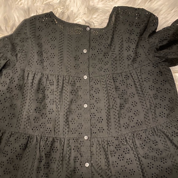 Madewell black lace crop boho style XS NWOT - Picture 3 of 5